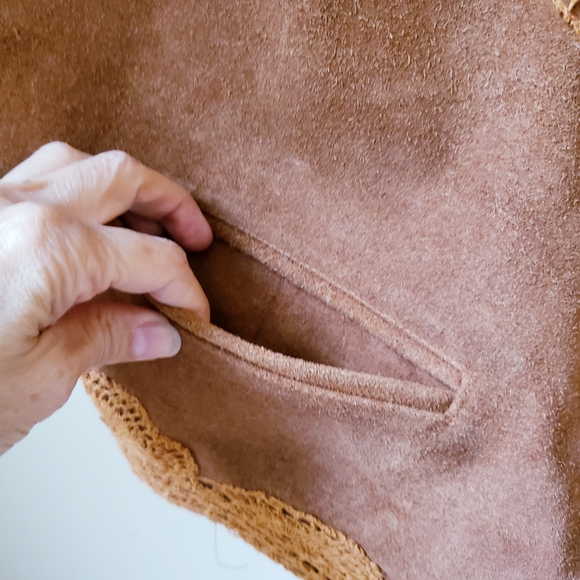 Vintage Mona Mode Tan Leather Vest - Picture 6 of 11